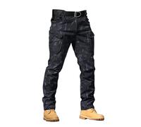 Pantalones TáCticos Hombre Impermeable,Pantalones TáCticos con MúLtiples Bolsillos Ligeros, Impermeables EláSticos Holgados Ripstop, Cargo, De Secado RáPido, para Senderismo