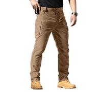 Pantalones tácticos para hombre, resistentes al agua, para senderismo, cargo, con múltiples bolsillos, elásticos, de secado rápido, pantalones de trabajo Ripstop, pantalones de trabajo de combate