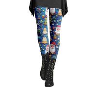 Pantalones térmicos para mujer, leggings de gimnasio para mujer, a la moda, casual, estampado de Navidad, cintura alta, leggings ajustados para interiores, hogar, exteriores, fiestas, regalos de