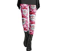 Pantalones térmicos para mujer, leggings de gimnasio para mujer, a la moda, casual, estampado de Navidad, cintura alta, leggings ajustados para interiores, hogar, exteriores, fiestas, regalos de