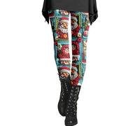 Pantalones térmicos para mujer, leggings de gimnasio para mujer, a la moda, casual, estampado de Navidad, cintura alta, leggings ajustados para interiores, hogar, exteriores, fiestas, regalos de