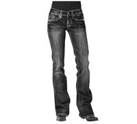 Pantalones Vaquero Mujer Jeans Moda Pantalón Campana Largo Slim Fit Mezclillas elástica Casual Retro Pantalones Denim Verano Primavera Deportes Cintura Alta Original Pant Talla Grande 2024