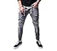 Pantalones vaqueros ajustados a la moda para hombre, pantalones vaquer