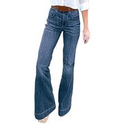 Pantalones vaqueros Bootcut Mujer: Pantalones vaqueros de cintura alta Slim Fit Pantalones de mezclilla con botones Pantalones de mezclilla Elegantes Vaqueros para Mujer Cómodos Transpirables Vaqueros