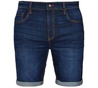 Pantalones vaqueros cortos para hombre, con elastano, superelásticos Azul azul oscuro 36