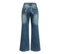 Pantalones Vaqueros de Mujer de Talle bajo y Pierna Ancha, de Mezclilla lav | Bermudas Beige Mujer Pantalones Bermuda Azules Padel Invitada Arriba Toreros Pliegues Oxford Estar 14