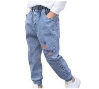 Pantalones Vaqueros de Verano para niño, Mezclilla Ligera elástica, Bolsillo Funcional, Estilo Callejero, Ropa de Trabajo Talla 1-16