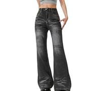 Pantalones vaqueros genéricos para mujer de alta estiramiento, corte Bootcut bajo acampanado, para informal, cómodo y elegante, Le Noir, L