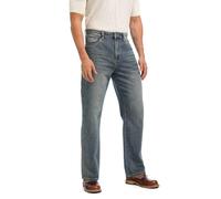 Pantalones vaqueros holgados para hombre, corte holgado, 80s y 90s, vintage, pierna ancha, estilo informal, estilo y2k, Retro Blue, 33W / 32L