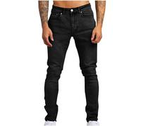 Pantalones Vaqueros Hombre Elástico Casual Moda Jeans Slim Fit Skinny Fitness Ropa de Hombre Talla Grande XS-5XL