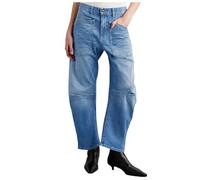 Pantalones Vaqueros Mujer Rectos,Pantalon Vaquero Jeans Mujer Retro Deconstrucción con Bolsillos Curvados De Cintura Alta para Moda Única