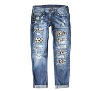 Pantalones Vaqueros,Pantalones Vaqueros CláSicos De Pierna Recta Con Trabillas EláSticas Para CinturóN DiseñO De Cinco Bolsillos Corte Regular Tiro Medio Cremallera VersáTiles Transpirables Y Ligeros