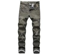 Pantalones Vaqueros para Hombre,2024 Pantalones Casuales Moda Jeans Rotos Trend Largo Pantalones Pants Skinny Slim Fit Pantalon Fitness Jeans Largos Pantalones Vintage Ropa de Hombre