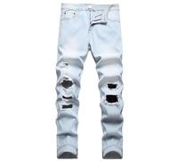 Pantalones Vaqueros para Hombre,2024 Pantalones Casuales Moda Jeans Rotos Trend Largo Pantalones Pants Skinny Slim Fit Pantalon Fitness Jeans Largos Pantalones Vintage Ropa de Hombre
