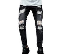 Pantalones Vaqueros para Hombre Casual Moda Jeans Rotos Trend Largo Skinny Pants Fitness Clásico Ropa de Hombre Ropa de Calle