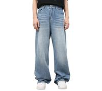 Pantalones vaqueros para hombre holgados de pierna ancha, pantalones informales, elásticos, ajustados, monocolor, Y2K, hip hop, vintage, informales, moda hip hop, pantalones para hombre, X01 Azul, L
