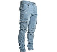 Pantalones Vaqueros para Hombre Pantalones Casual Moda Jeans Trend Largo Pantalones Pants Skinny Slim Fit Pantalon Trabajo Fitness Jeans Largos Pantalones Ropa de Hombre