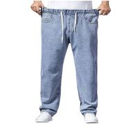 Pantalones Vaqueros para Hombre Pantalones elástico Suelto Talla Grande Casuales Moda Jeans Largo Pantalones Anchos Pants Fitness Jeans Mezclilla Denim Largos Pantalones Ropa de Hombre