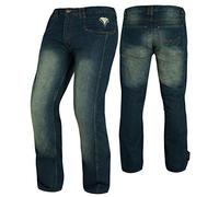 Pantalones vaqueros para motorista A-pro CE Armored Cruising Motorcycle Blue 32