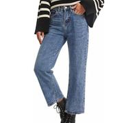 Pantalones vaqueros para mujer de algodón fluidos verano de gran tamaño con bolsillos look Denim para mujer polainas chic de cintura alta con cinturón de pantalón que forma a la moda Stretchy Shaping