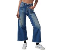 Pantalones vaqueros para mujer, pierna ancha, holgados, holgados, holgados, clásicos, boyfriend, corte recto, ocio, ropa de calle, años 80, azul, XL