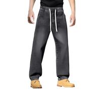 Pantalones vaqueros rectos de primavera y otoño para hombre, estilo informal, para niña, gris, M