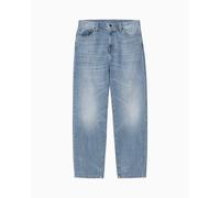 Carhartt WIP - Pantalones - Aaron Pant Denim Blue Burst Washed - Talla 34 US - Blanco Blanco 34 US
