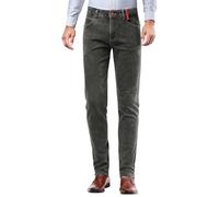 Pantalones vaqueros térmicos para hombre, forrados cálidos, pantalones rectos de invierno, pantalones térmicos gruesos, ajustados, pantalones de trabajo, pantalones de trabajo con forro polar, Gris-1