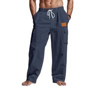 Pantalones Verano Hombre Anchos, Pantalones Hombre Casual Deporte, Pantalon Casuales Transpirables Un Ajuste CóModo Y Relajado Ligeros Viajes con Pantalon Chandal Pantalón Deportivo Pantalón