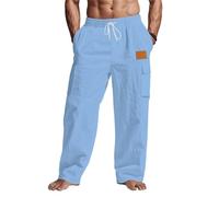 Pantalones Verano Hombre Anchos, Pantalones Hombre Casual Deporte, Pantalon Casuales Transpirables Un Ajuste CóModo Y Relajado Ligeros Viajes con Pantalon Chandal Pantalón Deportivo Pantalón
