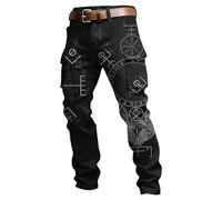 Pantalones Verano Hombre Vaqueros, Pantalones Hombre Casual Chinos, Cargo MitologíA NóRdica MúLtiples Bolsillos Y Estampado Estilo Casual Urbano Y CóModos Pantalon Pantalón Deportivo Pantalon Chandal