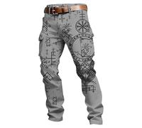 Pantalones Verano Hombre Vaqueros, Pantalones Hombre Casual Chinos, Cargo MitologíA NóRdica MúLtiples Bolsillos Y Estampado Estilo Casual Urbano Y CóModos Pantalon Pantalón Deportivo Pantalon Chandal