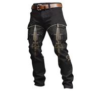 Pantalones Verano Hombre Vaqueros, Pantalones Hombre Casual Deporte, Cargo MitologíA NóRdica MúLtiples Bolsillos Y Estampado Estilo Casual Urbano CóModos Pantalón Deportivo Pantalon Chandal Pantalón