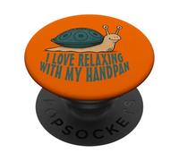 Pantam - Caracol con handpan y un Mensaje 2 - Fan Fun PopSockets PopGrip Adhesivo