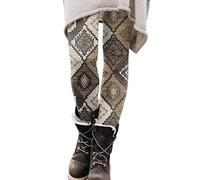 PantaMedias de fitness navideñas para mujer, estampadas, pantalones elásticos largos, de bota, casuales, de cerilla, sudadera de algodón, G-bronce, S