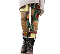 PantaMedias de fitness navideñas para mujer, estampadas, pantalones elásticos largos, de bota, casuales, de cerilla, sudadera de algodón, G-caqui, XL