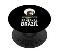 Pantanal Brasil Nutria Gigante Atardecer Río PopSockets PopGrip Adhesivo