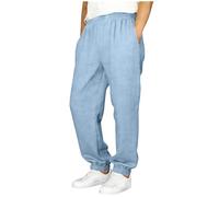 Pantanlones de Lino para Niños,Algodón y Lino Pantanlon Chandal Niño Cintura Elástica Pantalón Chino Largo Sueltos con Bolsillos Cómodo Transpirable Jogging Pants Ropa Adolescentes Chicos 5-15 Años