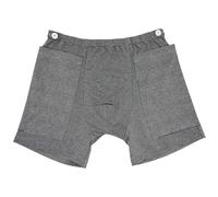 Pantantillas m-catéter para hombres, ropa interior de catéter para hombres con pantalones de catéter de algodón de elásticos con 2 bolsillos de bolsillo de bolsillo de nefrostomía ropa para anciano