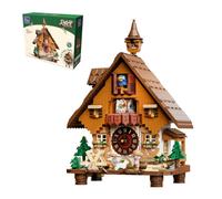 PANTASY Juego de bloques de sujeción para adultos, modelo de bloque de construcción inspirado en reloj de cuco, kit de construcción creativo con diseño retro detallado, juego de construcción de