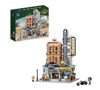 PANTASY Kit de construcción 2 en 1: motocicleta y restaurante, maqueta con taller de motocicletas, conjunto detallado para constructores exigentes