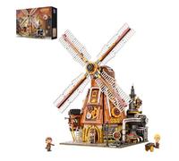 PANTASY Molino de Viento Steampunk Motorizado, Set para Adultos | Engranajes visibles, aspas móviles y mecanismo motorizado, taller retrofuturista para construir y exponer