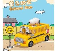Snoopy Set De Bloques Modelo Kit Autobús Escolar Peanuts