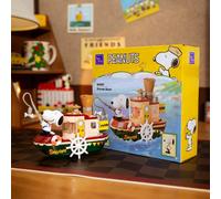 Conjunto De Bloques Del Barco De Vapor Snoopy Steamboat Peanuts Kit