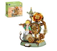 PANTASY The Little Prince Starry Journey - Juego de construcción con diseño de diorama mecánico inspirado en Steampunk con base de planeta, engranajes y telescopio, modelo de exhibición coleccionable