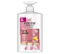 Pantene Champú Con Biotina Y Agua De Rosas, Champú Hidratante Y Voluminizador, Botella XL Con Dispensador, 1L