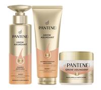 Pantene Grow Abundant Sérum Anticaída para el Cuero Cabelludo 60ml + Champú Anticaída 290ml + Acondicionador Anticaída 250ml para un Cabello Más Grueso, Largo y Denso. Mayor Densidad, Reduce la Caída