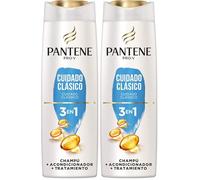 Pantene Pro-V Cuidado Clásico Champú, Acondicionador y Tratamiento 3 en 1, Pelo de Aspecto Sano y Brillante, 300 ml (Paquete de 2)