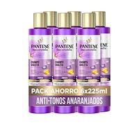 Pantene Pro-V Miracles Champú 225ml Violeta Fuerza & Anti-Tonos Anaranjados, Biotina + Proteína De Seda Hidrolizada Para El Pelo Decolorado Y Dañado, 6 Unidad ( Paquete de 1)