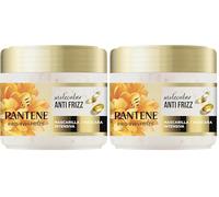 Pantene Pro-V Miracles Frizz Control Mascarilla con Biotina y Complejo de Keratina 300ml Nutrición para el Pelo Seco y Dañado. Suavidad durante Todo el Día. Con Perlas Pro-V (Paquete de 2)